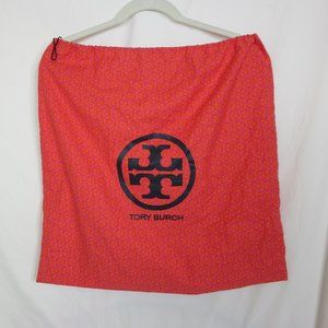 Tory Burch Dust Bag Authentic Vintage Logo Print Drawstring Orange Pink